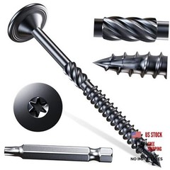 Lag Screws #14 x 4 InchPcs Heavy Duty Structural Wood Screws #14 x 4&Prime; 30 Black