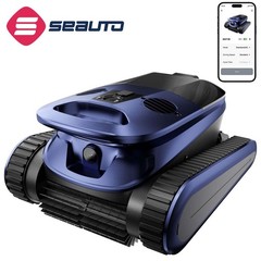 2026 New Seauto Robotic Pool Cleaner 2 Brushes &Motors Smart Wavepath Navigation