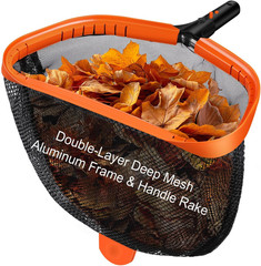 17.5&Prime; Pool Net, Pool Skimmer Net with Double-Layer Netting Bag, Aluminum Frame,