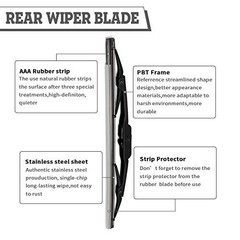 Rear Wiper Arm & Blade Kit,Exact-Fit Replacement for Chevy Equinox 2010-2017
