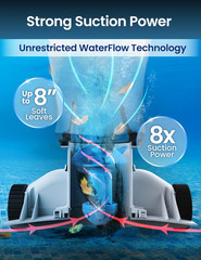 Heavy-Duty Automatic Leaf Robotic Pool Vacuum for Inground & Aboveground Pools