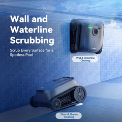 X5 Robotic Pool Vacuum for Inground Pools, Cordless Cleaner W/Smart Navigation,