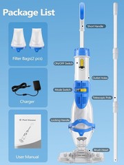 2026 Cordless Pool Vacuum for Inground Pool with Flow Adjustable Suction