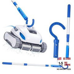 Hushee Hook for All Robotic Pool Cleaner with 45 » Telescopic Aluminum Pole