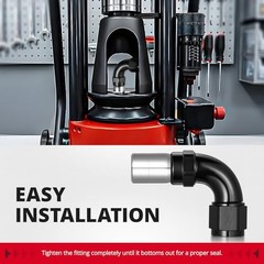 Crimp Swivel Hose End Fitting for CPE Braided Hose 8AN 90 Degree