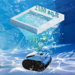 Seauto Cordless Robotic Pool Vacuum Wall Cleaning for Inground Pools 3 Modes