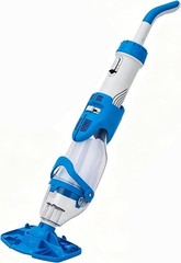 Cordless Handheld Pool Vacuum Rechargeable 60min w/ Telescopic Pole & Dual Speed