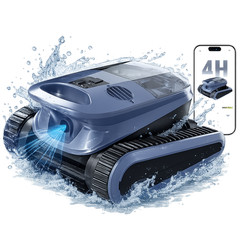2026 Seauto Cordless Robotic Pool Cleaner 10400mAh 4H Wall & Waterline Climbing