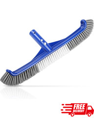 17&Prime; Pool Brushes for Cleaning Pool Walls Pool Brush Head with EZ Clip