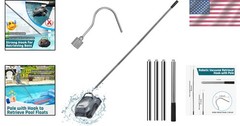 Heavy-Duty Robotic Pool Cleaner Hook & 68-Inch Pole for Effortless Retrieval