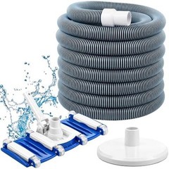 Complete 3-Piece Pool Cleaning Kit with Vacuum Head, Hoses & Skim Plate