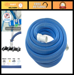 30ft Heavy Duty Manual Pool Vacuum Hose – Kink-Free, Swivel Cuff for Inground &
