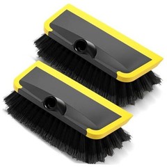 2 Pcs 10 Inch Solar Panel Soft Brush Cleaner Head, Bristles Scrub Gray Black