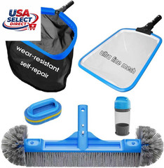 All in One Pool Cleaning Kit – Nylon Net, Brush, Skimmer, Floater