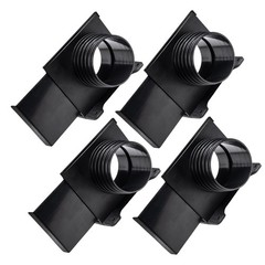 POWERTEC 70358-P4 4&Prime; Wall Mounting Threaded Blast Gate w/ Bracket Dust Coll.