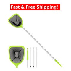 57-Inch Pool Skimmer Net with Telescopic 4-Section Pole – Ultimate Cleaning Tool