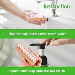 2-Pack Wooden Hand & Nail Brushes – Dual-Sided Fingernail Scrub Brush