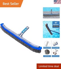 Pool Brush Head, 18&Prime; Heavy Duty for Cleaning Walls & Floors, Stainless Steel …