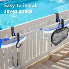 Pool Fence Hooks 2 Pcs Organizer for Cleaning Tools, Poles, Skimmers, Vacuum
