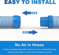 Effortless Pool Maintenance with 26 Feet Vacuum Hose – 1.5 Inch Cuffs Included