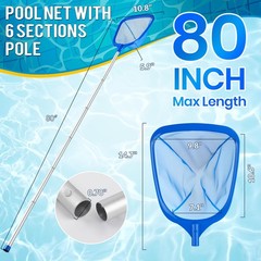 Tavaleu Pool Skimmer Net, Deep Leaf Net with – Light Blue