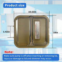 1107-1356 Deluxe Skimmer Lid Fits Doughboy Clear for Skim-Line Deluxe