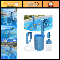 2026 Above Ground Pool Skimmer with 3 Socks | Wall Mount Surface Cleaner, Anti-T