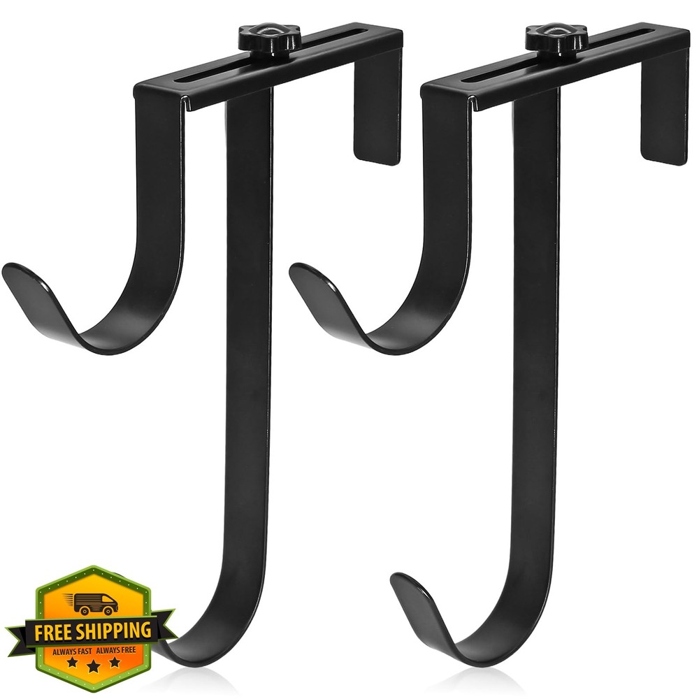 Uenhoy 2 Pack Double Pool Fence Hooks for Pool-Equipment, Adjustable Pool Pol…