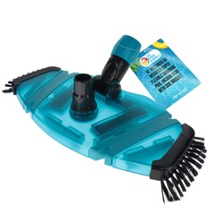 14&Prime; Rectangular Weighted Super Flexible Swimming Pool Vacuum Head, Side Brushes