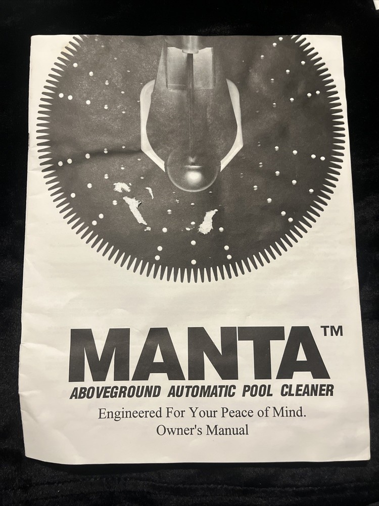 MANTA Above Ground Automatic Pool Cleaner User Manual Instructions Guide