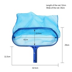 Pool Leaf Skimmer Net Deep or Flat Mesh Cleaning Rake w/ Telescopic Pole