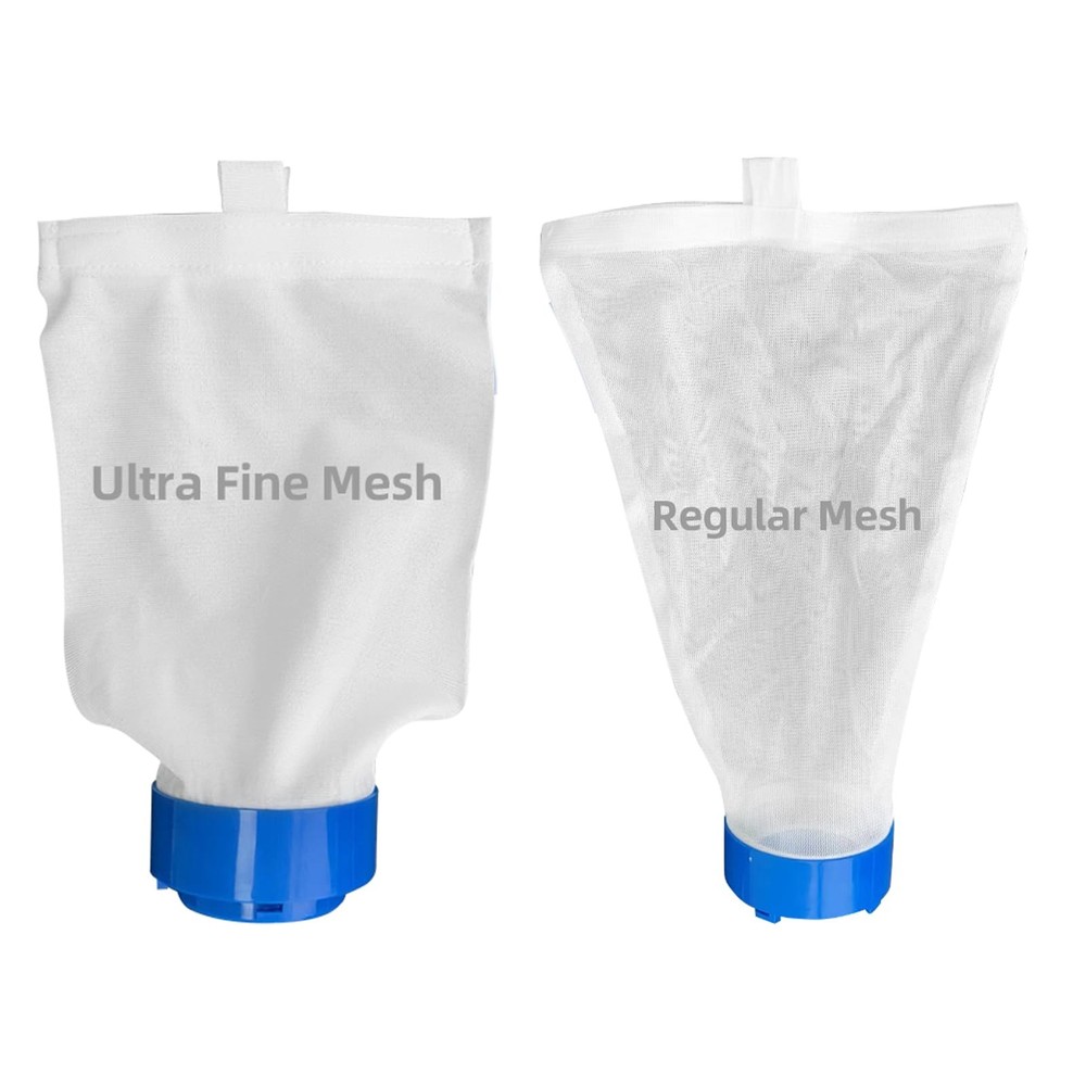 2pcs Pool Vacuum Replacement Mesh Collection Bags,Includes A Fine Mesh Collec…