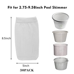 30 PK Pool Skimmer Socks Fine Mesh Fit for Swimming Pool Spa Pre-Filter Savers