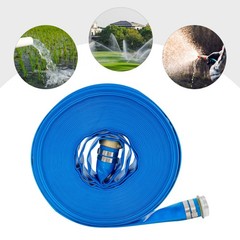 2&Prime; x 100 ft Lay Flat Water Discharge Hose Backwash Hose for Swimming Pools