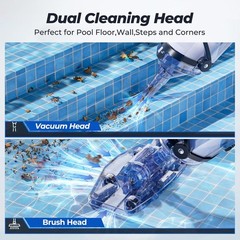 Pool Vacuum for Above Ground Pool, JESIMAIK 18.5 GPM Powerful Suction Handheld P