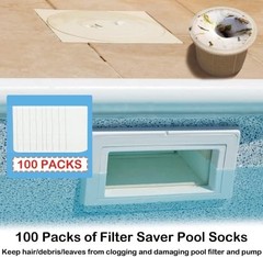 100 Pack Pool Skimmer Socks, Reusable Pool Socks for Skimmer Basket, Skimmer Soc