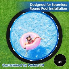 Geotextile Fabric Pool Pad 24ft Durable Under Liner Solution for Grass Free Area