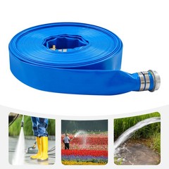 2&Prime; x 100 ft Lay Flat Water Discharge Hose Backwash Hose for Swimming Pools