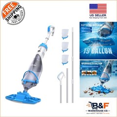 Powerful Handheld Pool Cleaner with Telescoping Pole for Inground & Above Ground