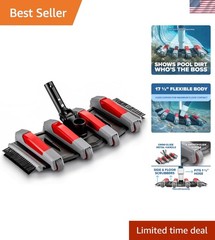 Manual Pool Vacuum Cleaner Head with Flexible Body & Integrated Weights – 17.5&Prime;