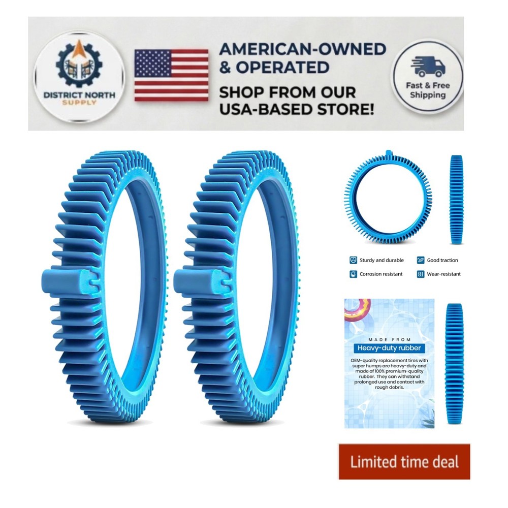 Fast Install 2-Pack Replacement Tires for Poolvergnuegen & Hayward Models