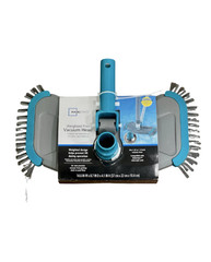 Mainstays Pool Vacuum Head Weighted w/ Brushes Fits 1.25” & 1.5” Hose Blue