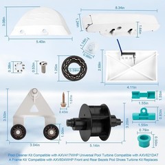 Pool Cleaner Pod Swing A-Frame with Pod Swings, Front and Rear Bezels, Flaps,…