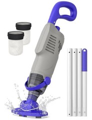 Pool Vacuum Above Ground 60w Motor,18 Gal/Min Powerful Suction 5000mAh Battery