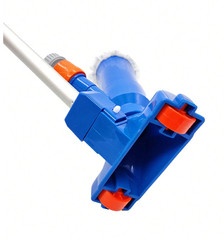 Portable Pool Vacuum Cleaner Jet Cleaning Kit Leaf Skimmer w 5 Poles