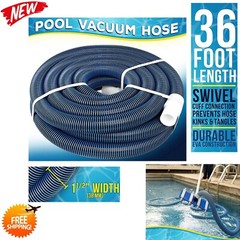 1-1/2&Prime; 36Ft Swimming Pool Vacuum Hose W/ Swivel Cuff for Filter Pumps Heavy Duty