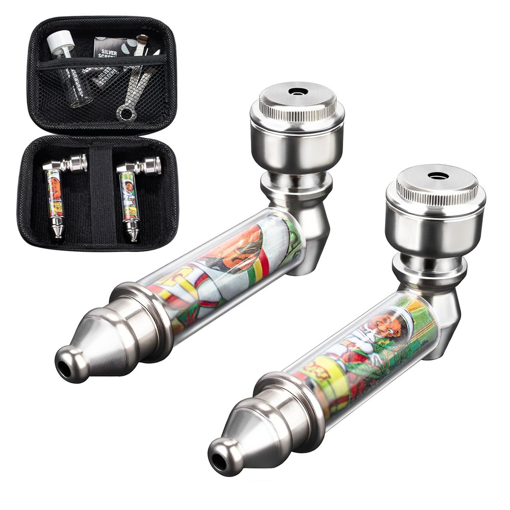 SPIPER Tobacco Pipe Set –Portable Travel Kit with Bottle, Steel Metal