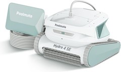 Poolmate Hydro 4 SE Robotic Pool Cleaner, 40FT Long Cable/4 Cleaning Modes wall