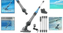 Lightweight Above Ground Pool Vacuum with 2 Brush Heads – Effortless Cleaning