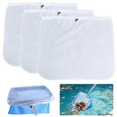 3Pcs Ultra Fine Mesh Pool Skimmer Net – 26&Prime;x22&Prime; Adjustable Large Deep Nylon L…